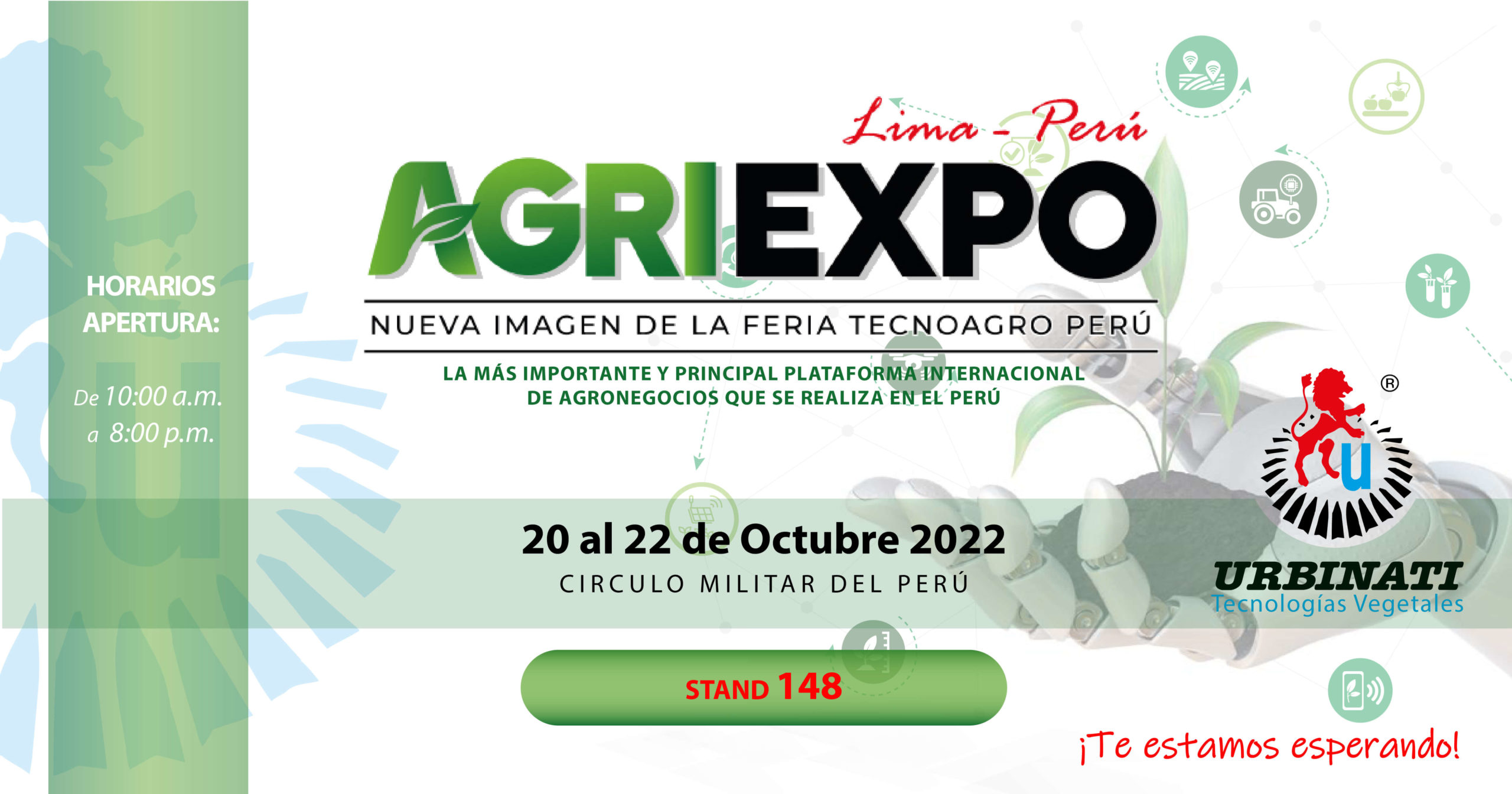 Invitación feria AGRIEXPO 20-22 de octubre de 2022 Perú