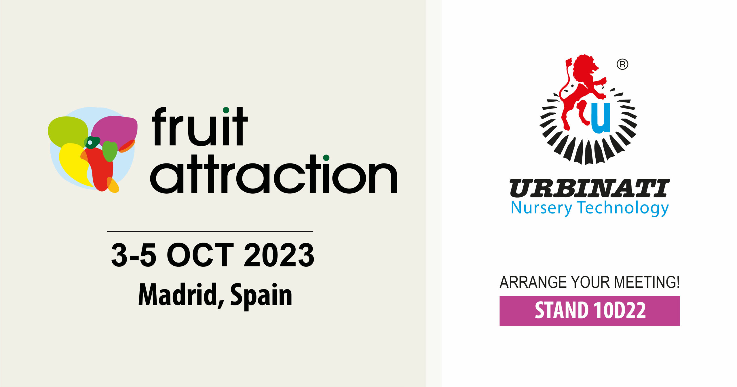 INVITACIÓN 2023 FRUIT ATTRACTION MADRID 3-5 OCTUBRE