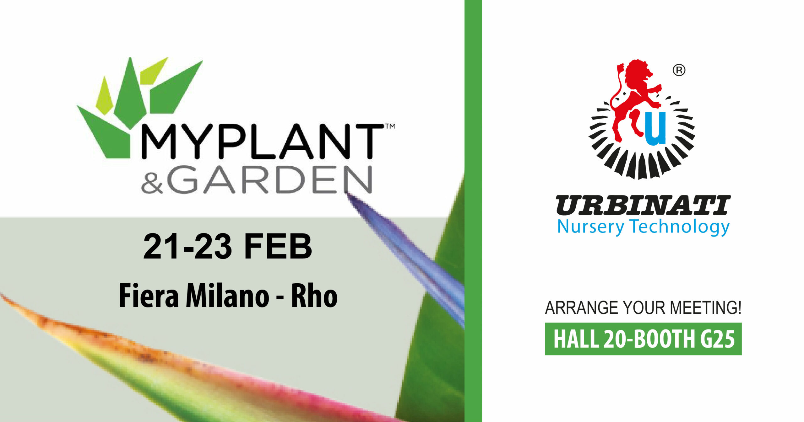 invito MyPlant & Garden Milano Urbinati 21-23 feb 2024
