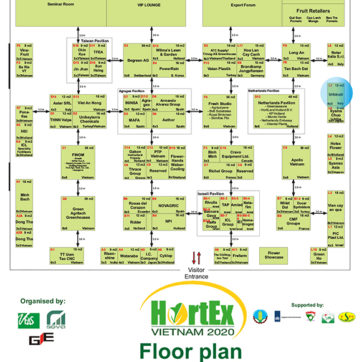Map Floor plan Hortex Vietnam 2020 