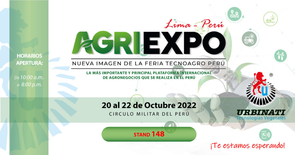Invito fiera AGRIEXPO 20-22 di ottobre 2022 Perù